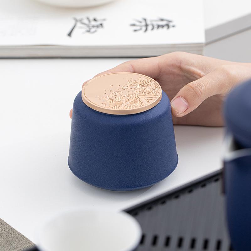 Travel Tea Set Kuaike Cup One Pot Four Cups Portable Bag Kung Fu Tea Set Company Annual Meeting Event Gifts