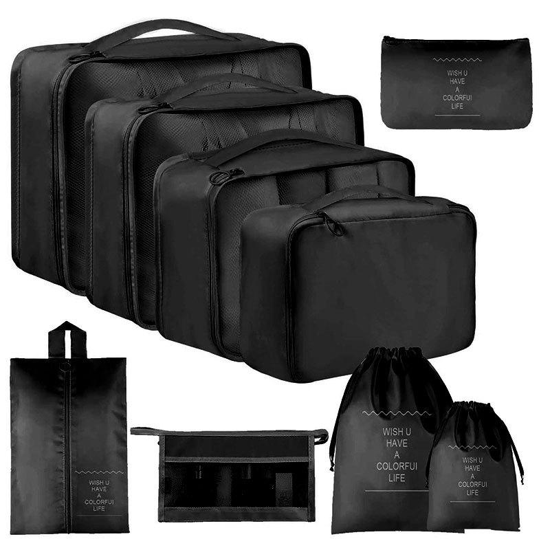 Seven-Piece Travel Storage Set: Wash Bag, Clothes, Underwear Organizer & Folding Sub-Pack