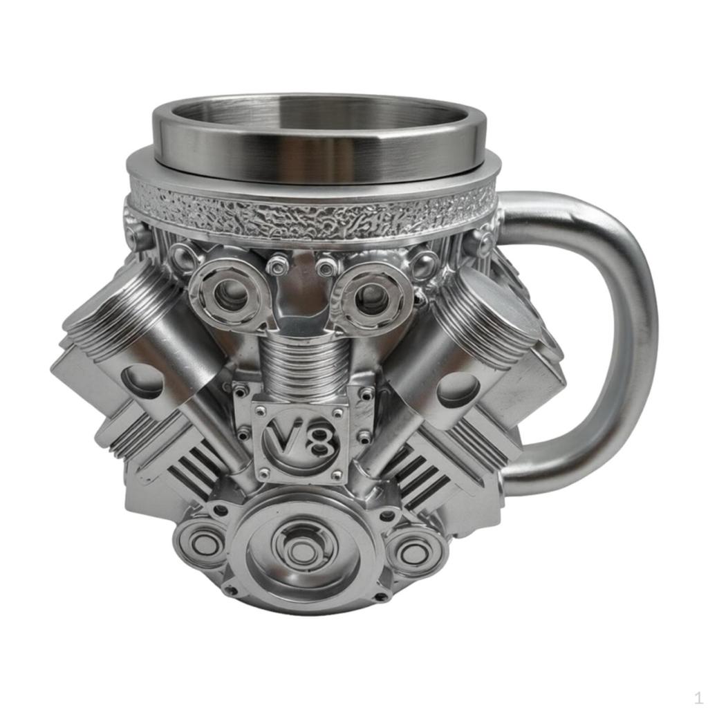 Engine Coffee Mug Car Model Heat Resistant Creative Reusable Drink Cup with Handle for