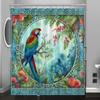 Kultura Sztuka Wzór Kwiatowy Ptak Druk Cyfrowy Zasłona Prysznicowa, Remont Łazienki Dekoracja Domu, Haczyk Gratis