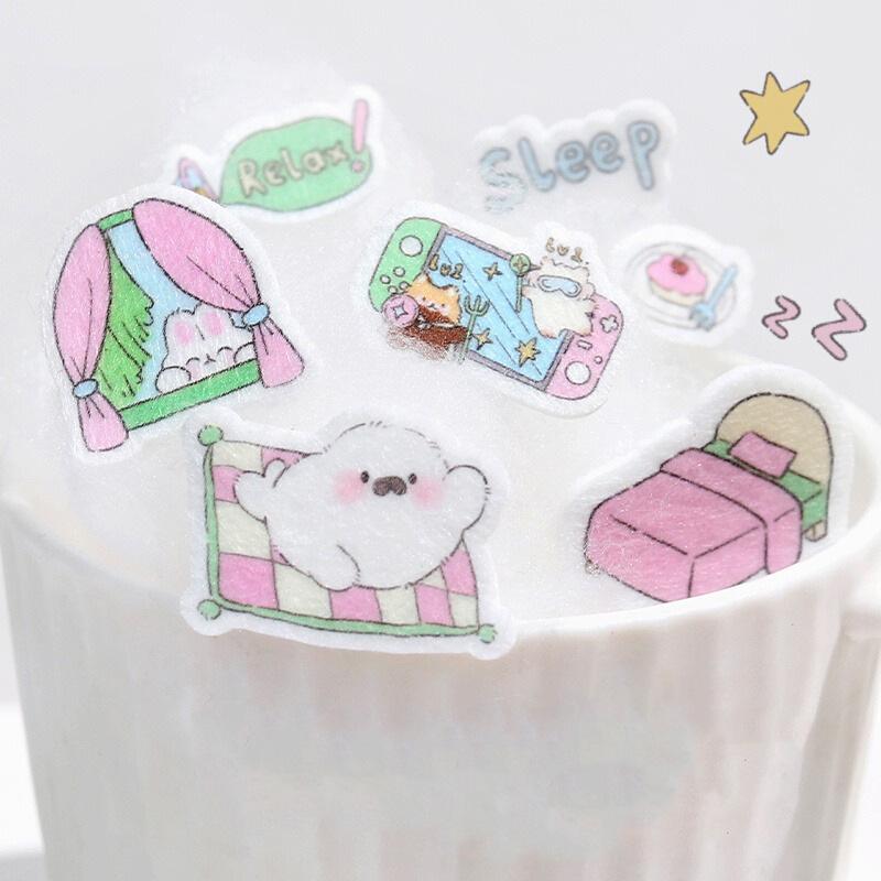 

Custom Cartoon Felt Stickers for DIY Decoration, Diary, and Planner Use