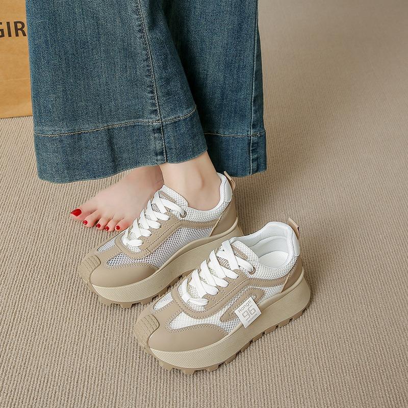 Hollow Daddy Shoes Women's Summer New Breathable Lightweight Student Casual Sneakers -