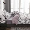 Nordic White Marble Pattern Printed Duvet Cover Set 200 x 200 With Pillowcase 2/3pcs Bedclothes Double Queen King Size Bed Linen
