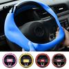 Car Supplies Silicone Steering Wheel Cover Solid Color Wear Resistant Non-slip Design Simple Installation Universal Protector
