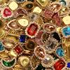 50 Pcs Mixed Color Rhinestone Crystal Embellishments Set, Metal Claw Sew-on Decorations for DIY Fashion Clothing, Shoes, Hats, Bags