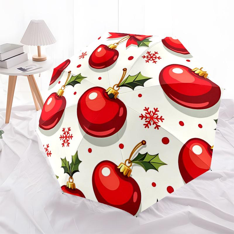 1pc Christmas ornaments Automatic Umbrella Portable Home Essential Umbrella, Iron Umbrella Structure Suitable for All Seasons yy251123167