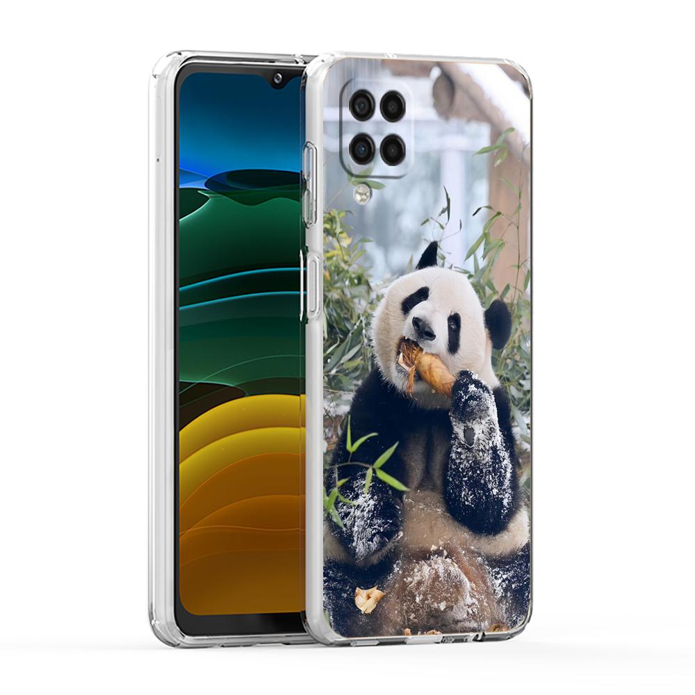 Fubao panda Phone Case for Samsung A13 A15 A25 A35 A51 A55 A71 A21S A11 A31 A52 A41 A23 A53 A73 A32 5G A03S A05s Clear Cover