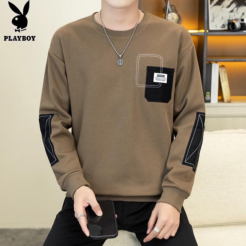 PLAYBOY Men's Round Neck Long Sleeve Sweatshirt