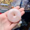 Gold Silk Jade Peach Blossom Ping An Kou Unisex Pendant Necklace - Simple, Versatile, and Exquisite Fashion Accessory
