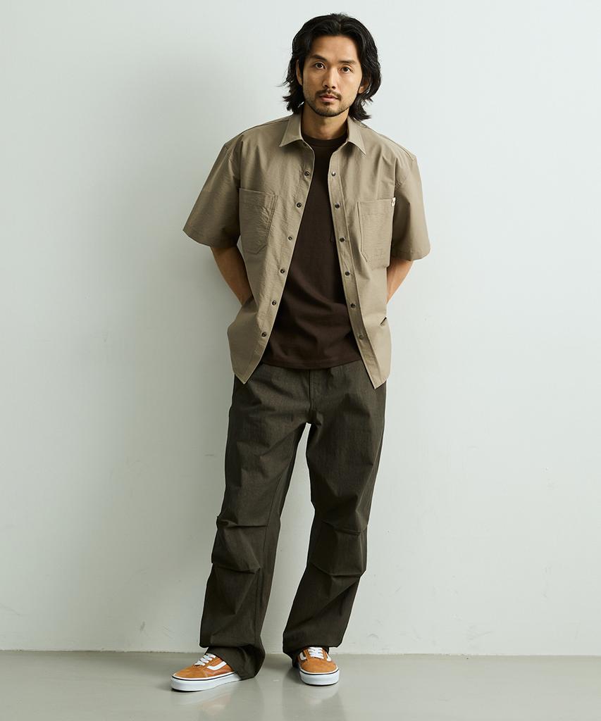 ONNHANS [Elastic Waist] Summer Belted Core Pants_Dark Moss