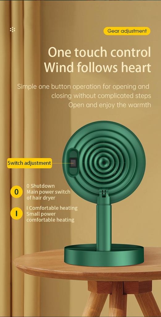Electric Heater Fan Fast Heating Space Heater Fan Portable Household Electric Heater Home Appliance for Bedroom Heating