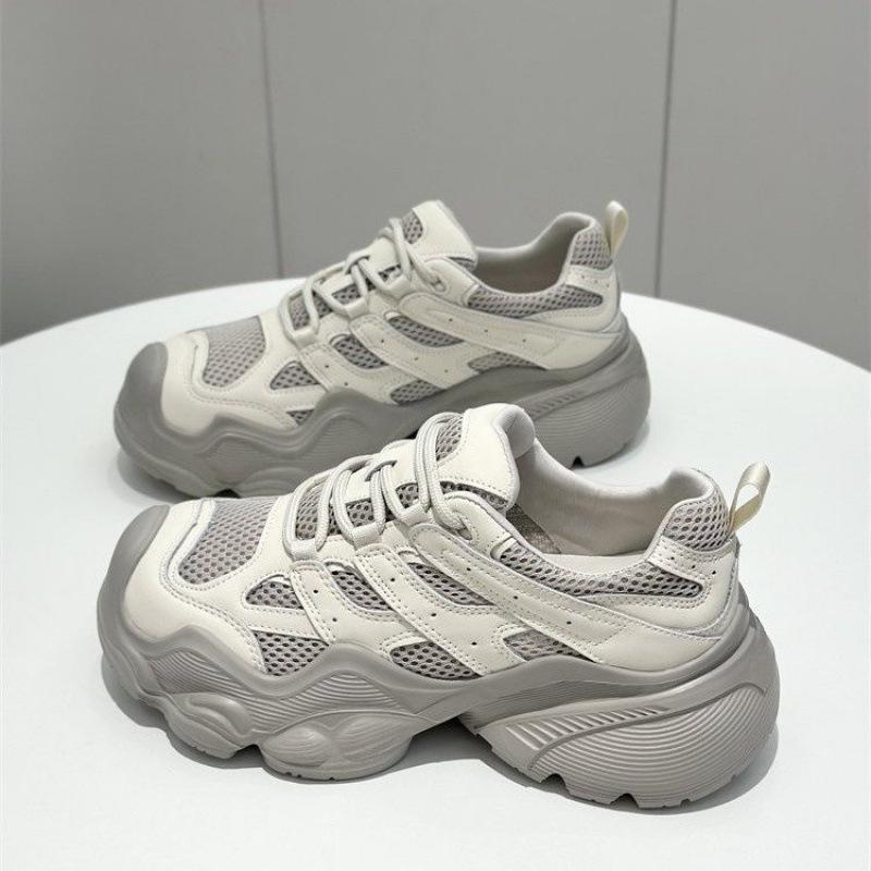 Popular Mesh Dad Shoes Women's Autumn 2025 New Mesh Breathable Outdoor Mountaineering Sports Shoes Women's Ugly Cute Shoes