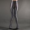 Stage Performance Leggings Glossy Shiny High Waist Fitness with Socks Stage Show Skinny Smooth Surface Yoga Trousers Women Clothing