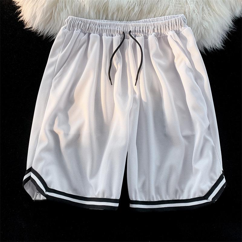 Men's Korean Harajuku Style Casual Loose Beach Shorts - Trendy Split Wide-Leg Mid-Length Pants