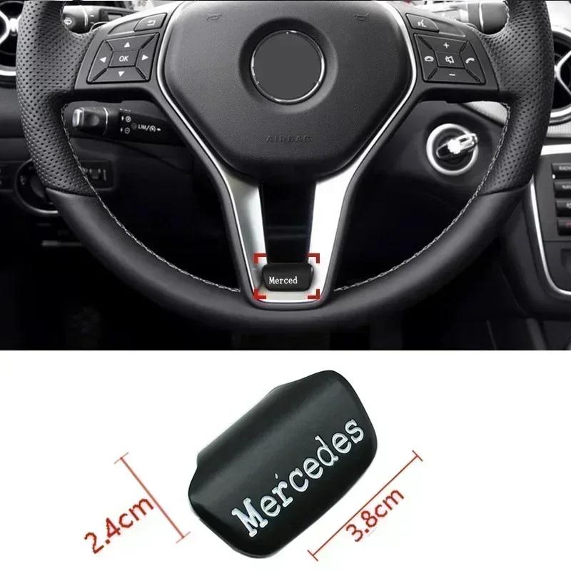 Car Emblem Steering Wheel Sticker Decoration Accessories For Mercedes Benz AMG Brabus Maybach W204 GLC CLA W205 W203 W206 W108 bup2