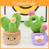 Creative Plush Cactus Plant Toy Home Decor Cute Sunflower Plush Doll In Purple And Brown
