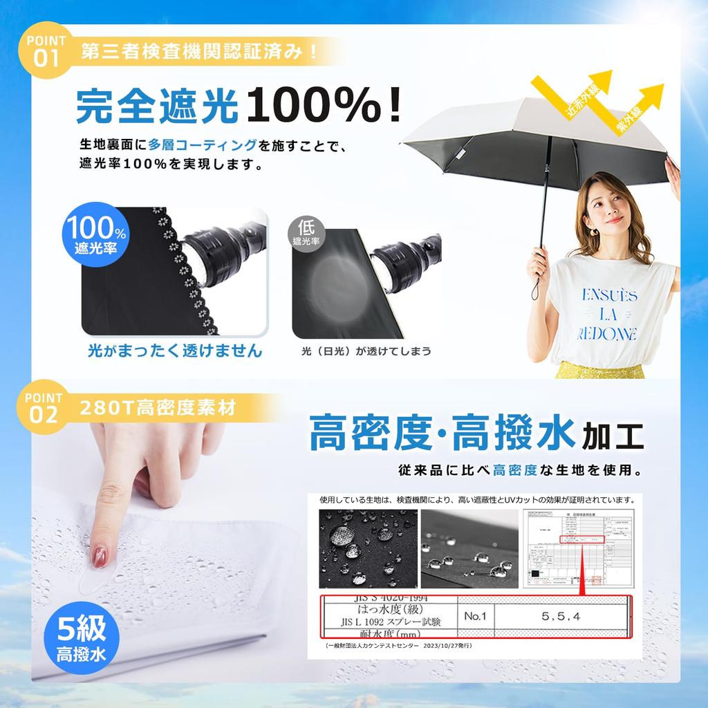 Evolutionary UV Perfect for Rain and Perfect for Commuting and Rainy Season Black Mocomoco's One-Touch Parasol, Windproof, Water-Repellent, Portable,