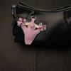 Leather Rabbit Car Keyring Bag Pendant Handmade Charm Personalized Trendy Girl Gift Bag Accessories