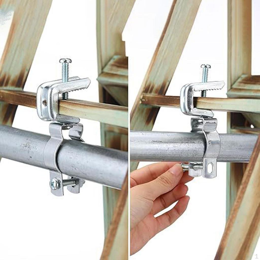 25 Pieces Galvanized Steel Conduit Hangers Supports Silver Versatile High Performance Rigid
