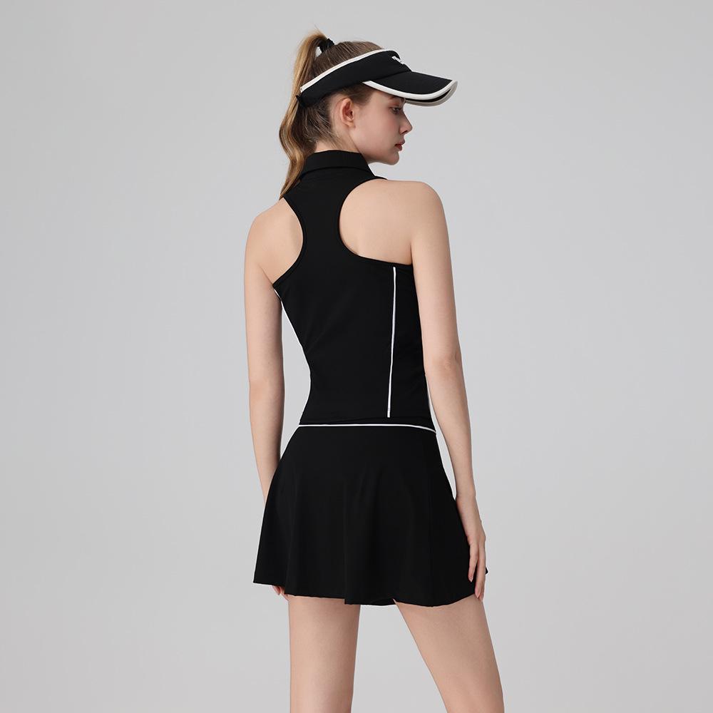 2025 Spring/Summer Women's Sleeveless Polo Golf Vest & Tennis Outfit Set - Slimming Sports Fitness Top