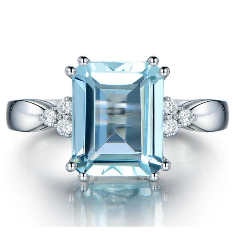 

Кольцо для помолвки с камнем Cratopapa, европейские и американские благородные 18-каратные цветные сапфировые кольца, аксессуары NO.10