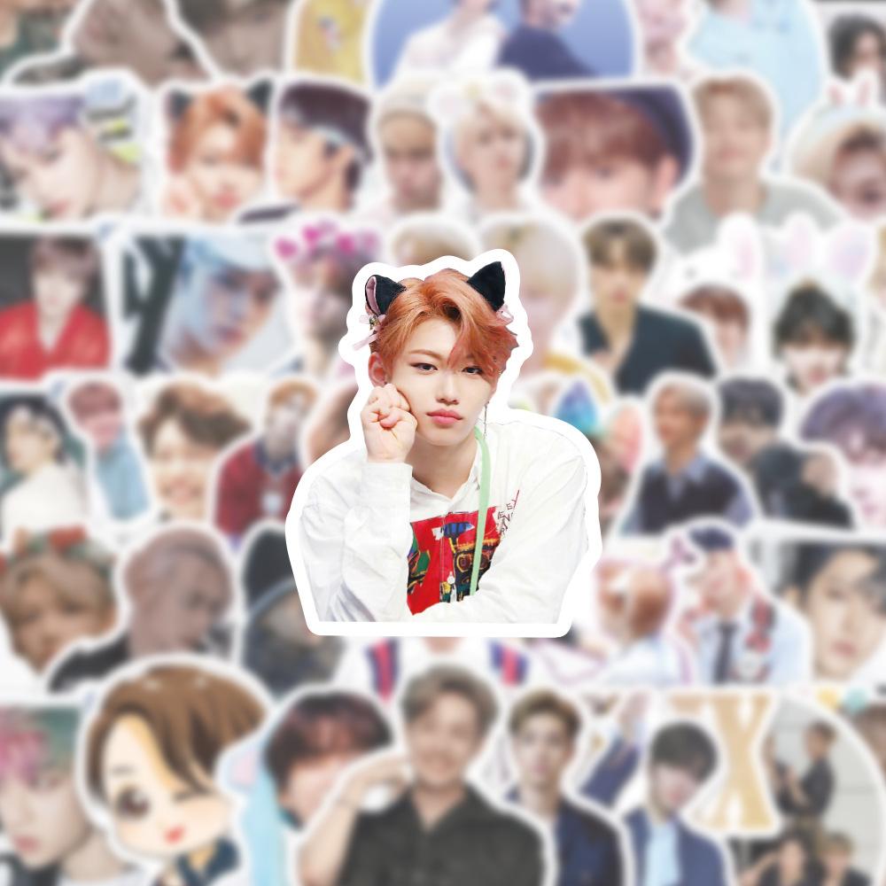 50 Stück Stray Kids Sticker Pack, Niedliche SKZ Mitglieder Fotoaufkleber für Laptop, Wasserflasche, Scrapbooking, Journaling, Stray Kids Merch Geschenk für STAY