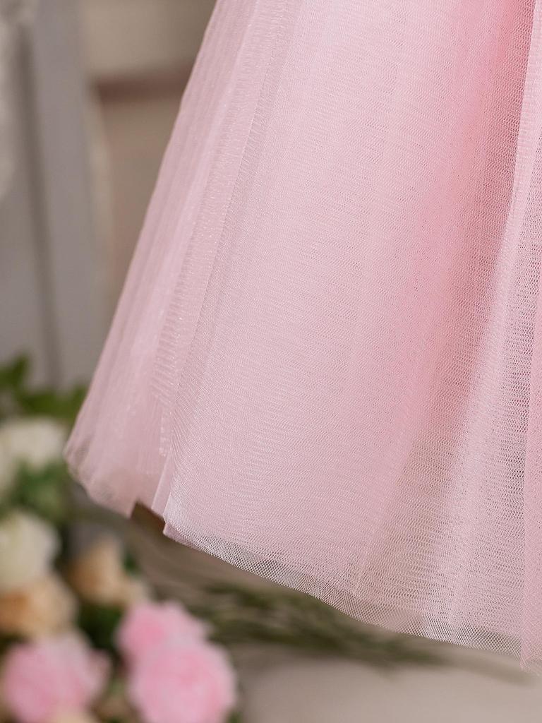 Girls' Sleeveless Puffy Mesh Princess Dress with Bow - Spring/Summer European & American High-End Fashion.