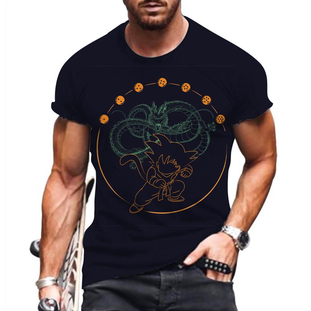 Letní pánské tričko 3D tisk Anime Oblečení Trend Topy Nadměrná trička Y2k Dětské nové Krátký rukáv Móda Krátký rukáv