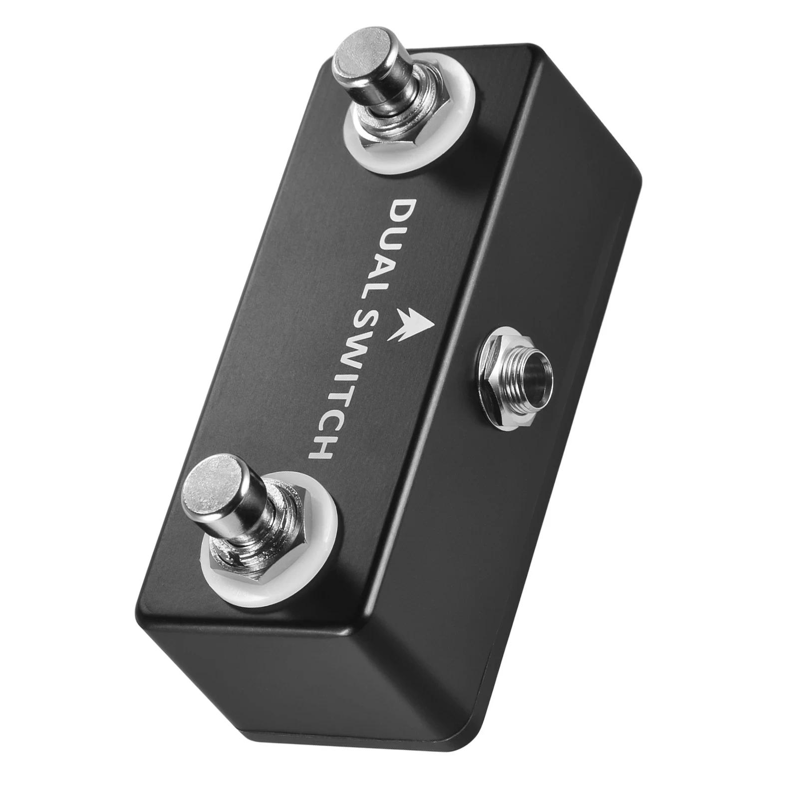MOSKY Audio Двойной переключатель Двойная педаль ножного переключателя - Полностью металлический корпус, Два мгновенных переключателя для управления каналом усилителя и эффектами