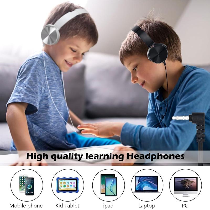 Wired Headphones Bass HiFi Over Ear Headset Earphoned Stereo Noise Cancelling