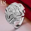 925 Sterling Silver Rose Ring Fashion Wedding Jewelry