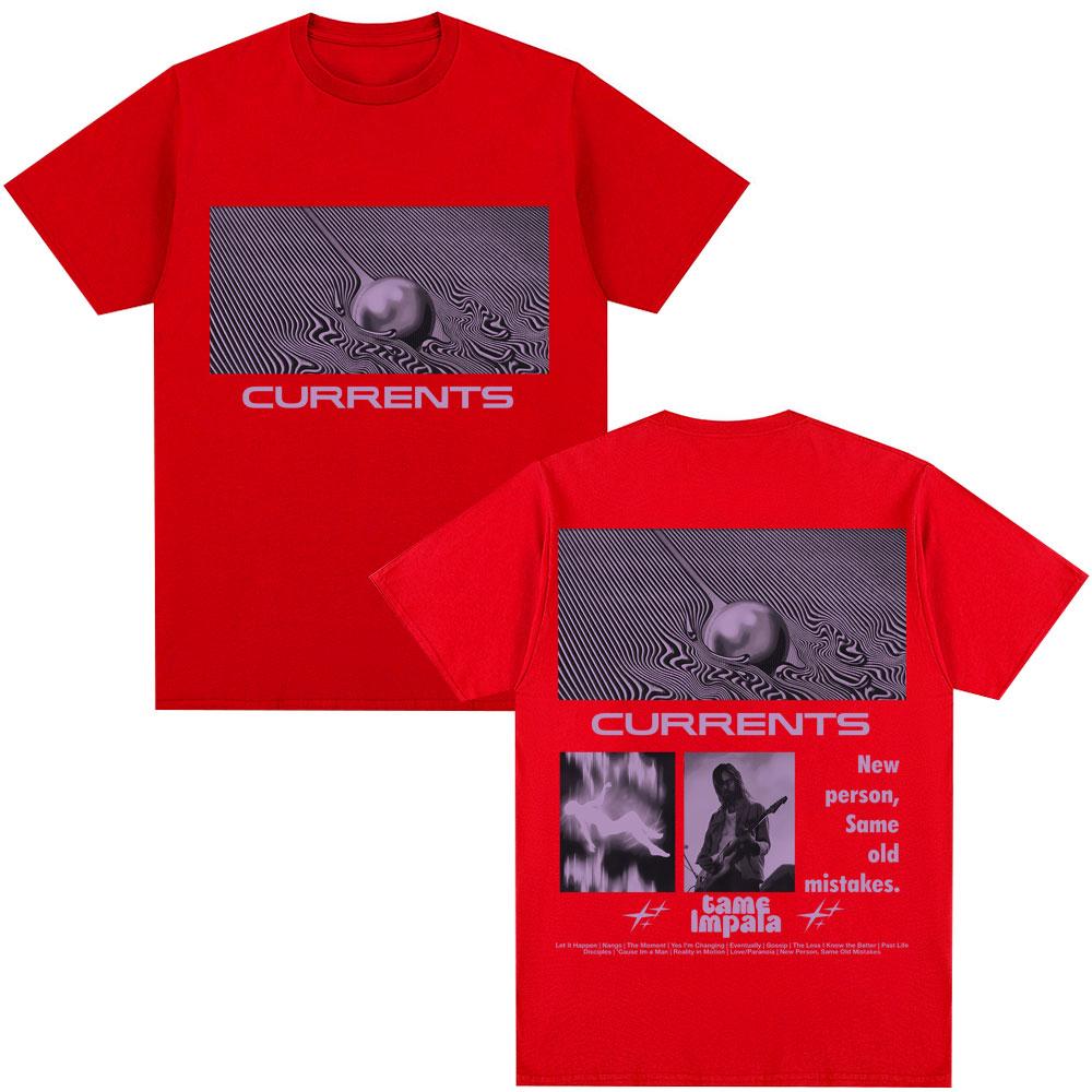 

Rock Band Tame Impala Currents Album T-shirts Men Women Harajuku Vintage Hip Hop T-shirt Casual Oversized Cotton Hipster T Shirt S