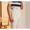 Men's All-Season Loose Fit Korean Style Straight Trousers - Solid Color Fashionable Casual Suit Pants