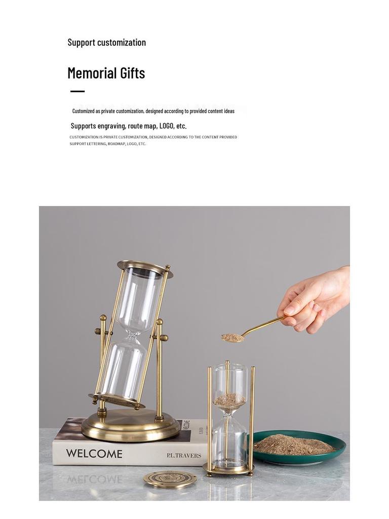 Moderní minimalistické přesýpací hodiny: Sestavitelná luxusní písková dekorace, Stolní ozdoba s tekutým pískem, Kreativní dárek k narozeninám.