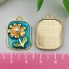 French Retro Enamel Flower Pendant: Light Luxury DIY Necklace & Hair Accessory