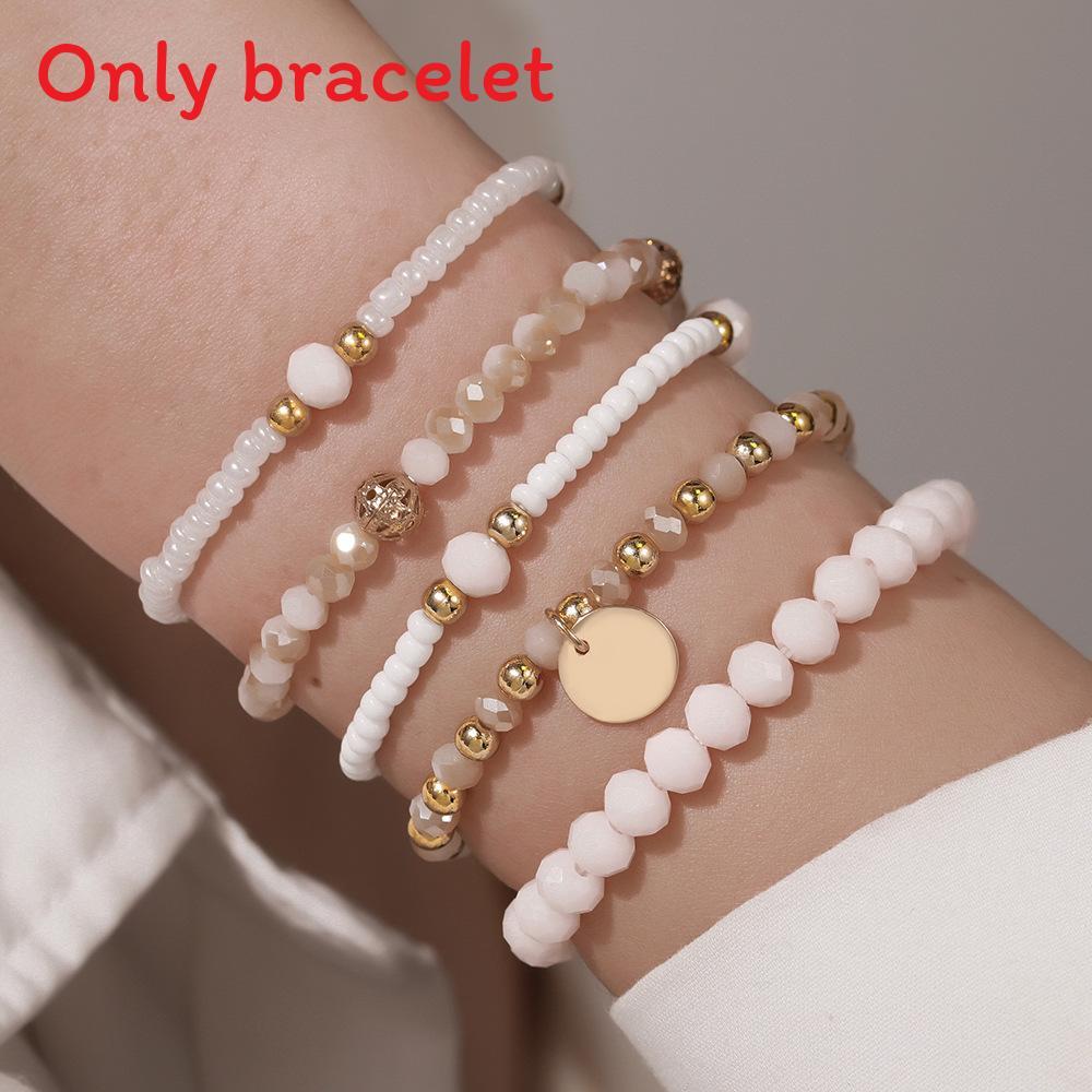 Bohemian Style Beaded Bracelet Set With Glass And Alloy For Women Gift Ideas