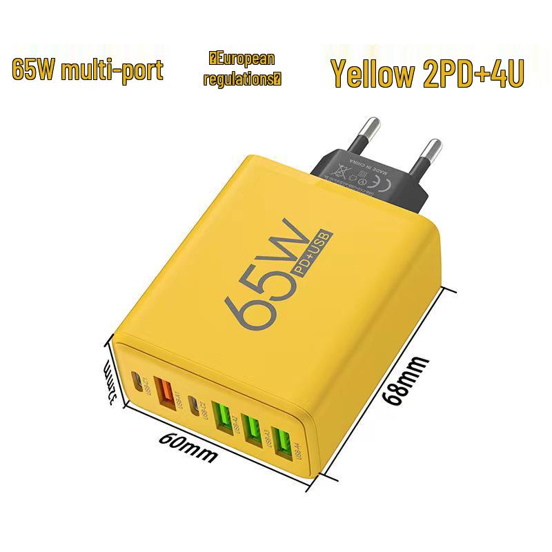 120W Multi-Port Fast Charger: Dual USB & Dual Type-C, US & EU Compatible