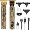 Hair Clipper - Professional - Rechargeable 1200mAh - LED Display - Waterproof - Gold