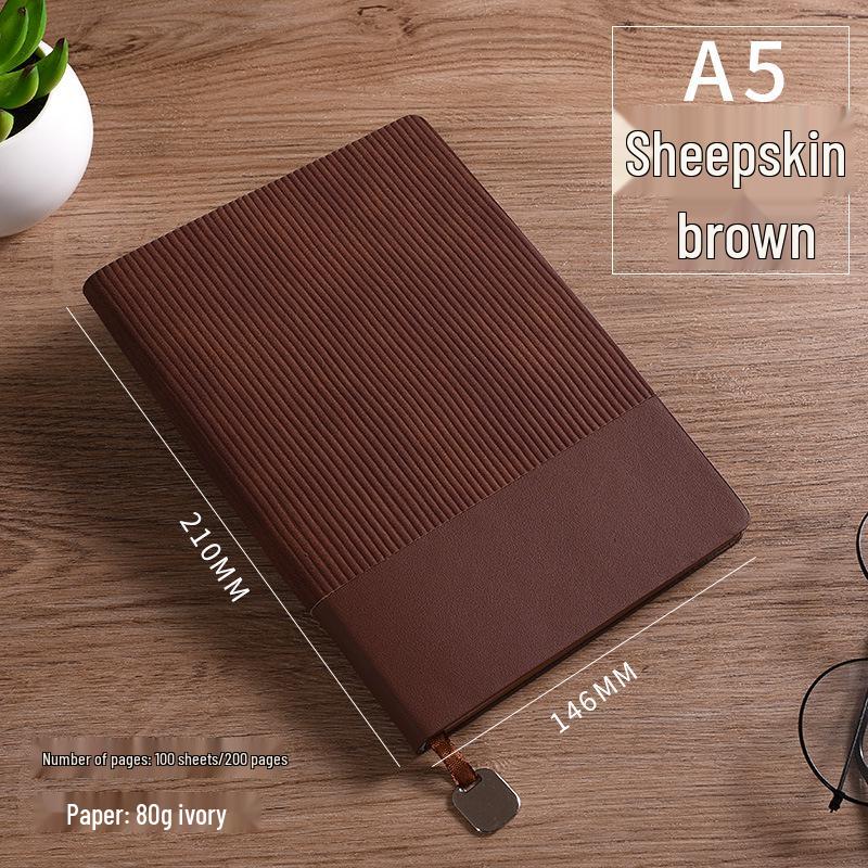 A5 Softcover Retro Patchwork Diary Gift Box with Custom Logo for Company Meetings коричневый