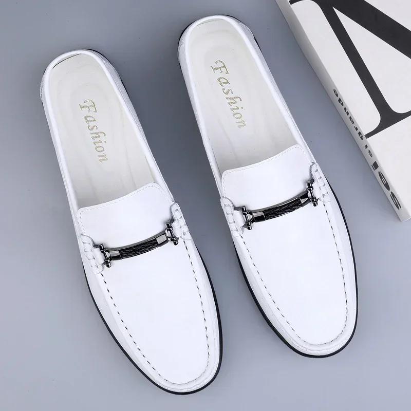 Fashion Fashion Mens Genuine Leather Shoes New Arrival Casual Shoes Business Men Slip-on Shoes All-Match Loafers Handmade Driving Flats