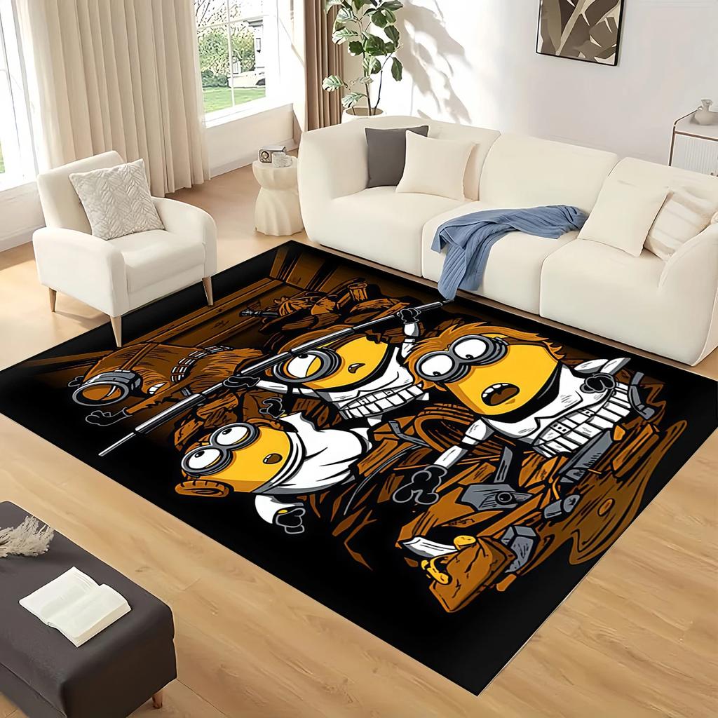 Minions Cartoon Carpet Rug for Living Room Bedroom Home Sofa Decoration,kids Play Non-slip Floor Mat Christmas Gift