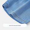 MQDMINI Kids' Tencel Denim Shorts with Gradient Bear