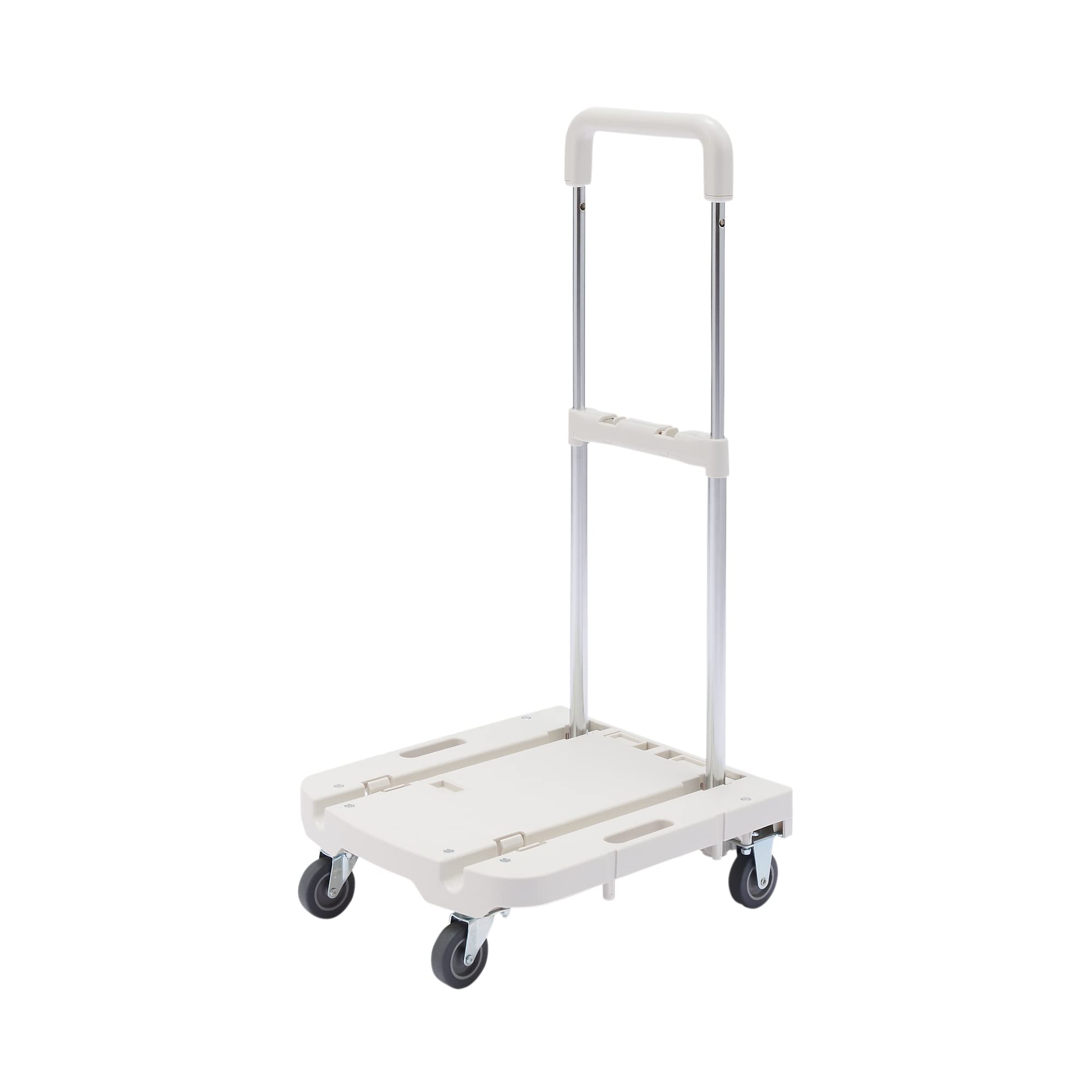 

MUJI Adjustable Handle Height Polypropylene Cart, Width 39 x Depth 44 x Height 62-87.5cm, 12823506