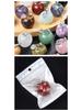 1742-30mm Big Apple Natural Crystal Stone Ornament for Christmas