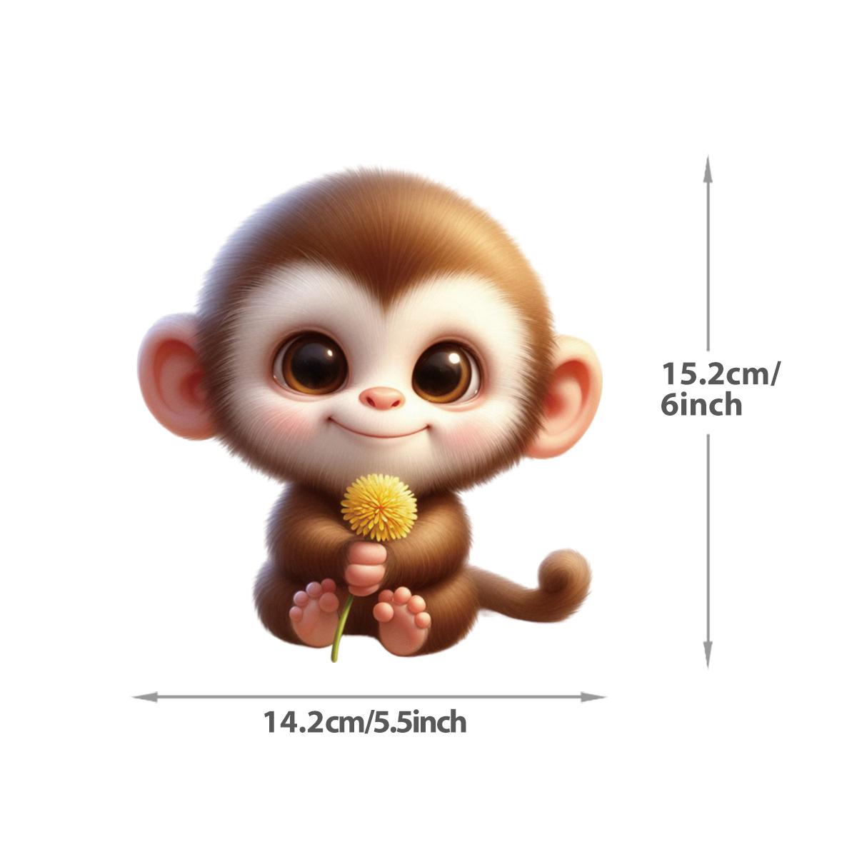 

DTF теплопередача 15 см животные милые обезьяны львы термонашивка «сделай сам» новый аксессуар для одежды для детей футболка патч наклейки наклейка