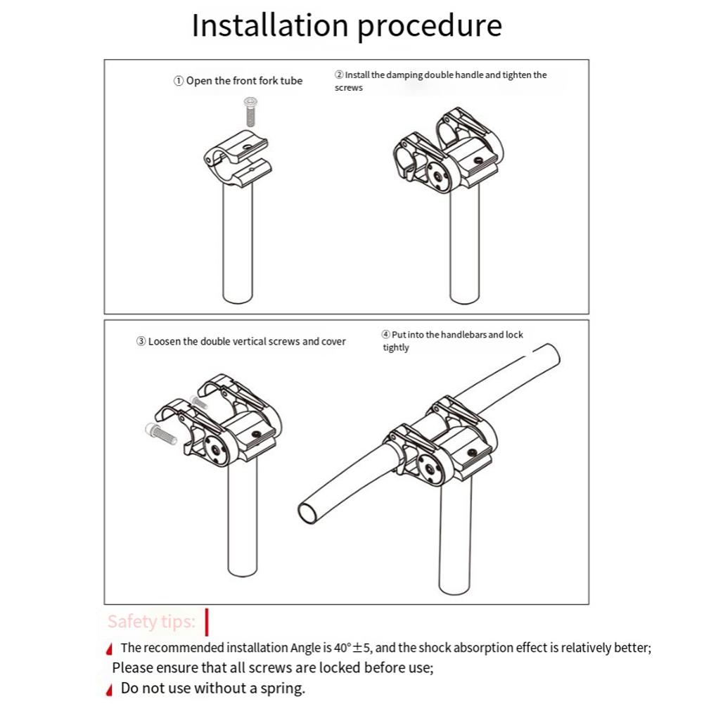 Folding Bicycle Double Stem Aluminum Alloy Bicycle Suspension Stem Shock Absorbing Cycling Double Stem for Folding Bike