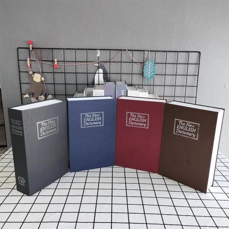 Book-Shaped Secret Safe - Decorative Metal Money Box with Lock, Combination Lock Piggy Bank Home Security