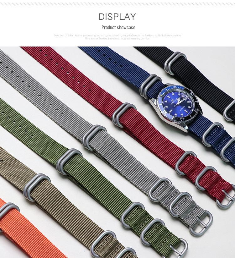 Bracelet de Montre NATO en Nylon Épaissi Xinlei - Bracelet Universel en Toile Tissée 20/22mm