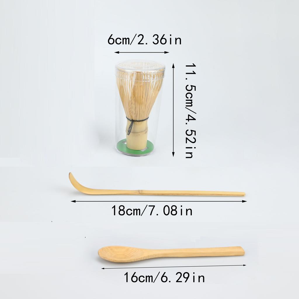 3 STÜCK Bambusbesen Teelöffel Matcha-Besen Teelöffel und Schöpflöffel Teezubereitungswerkzeuge