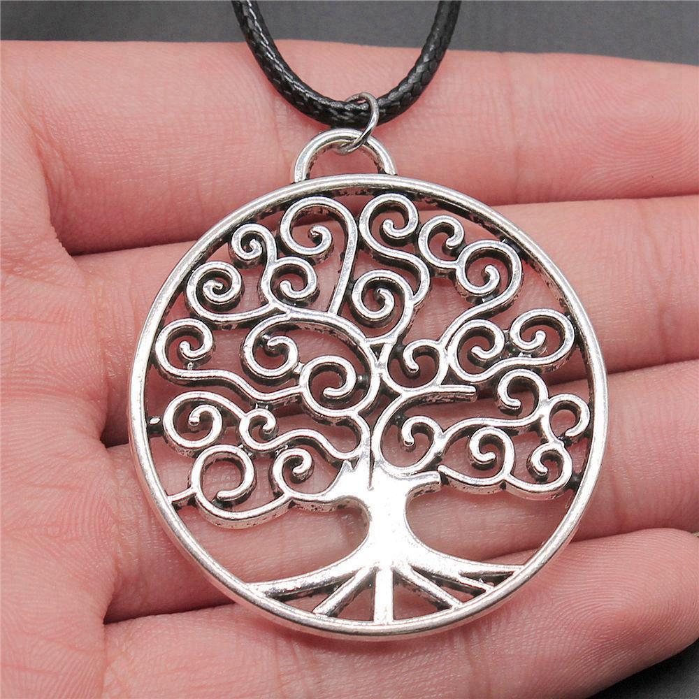Tree of Life Nature Growth Pendant Antique Bronze Metal Daughter Choker Necklace Trendy Gift